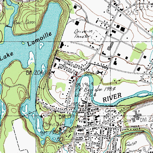 Topographic Map of Holy Cross Catholic Church, VT