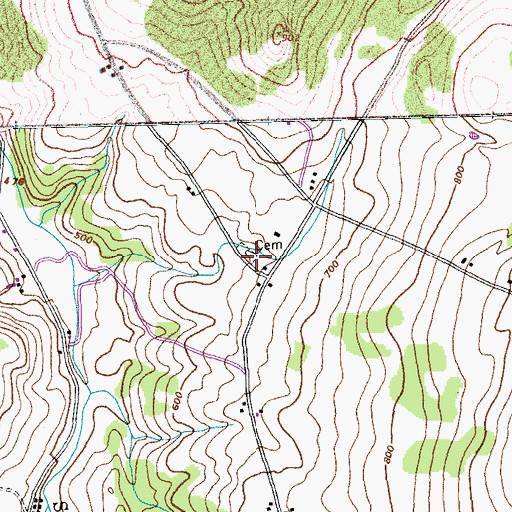 Topographic Map of Hopkins Cemetery, VT