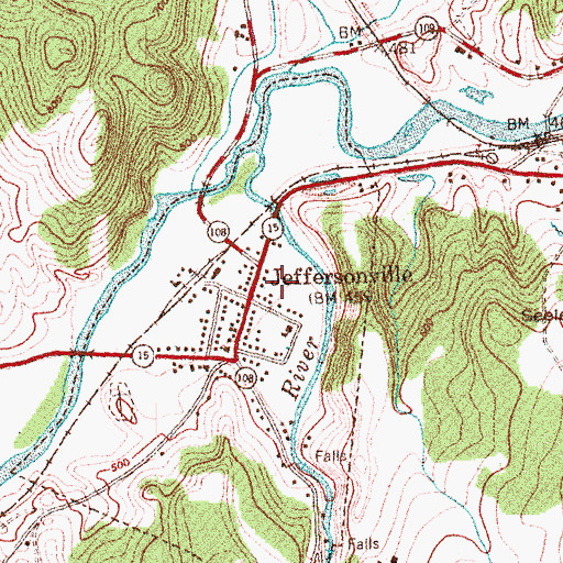 Topographic Map of Varnum Mamorial Library, VT