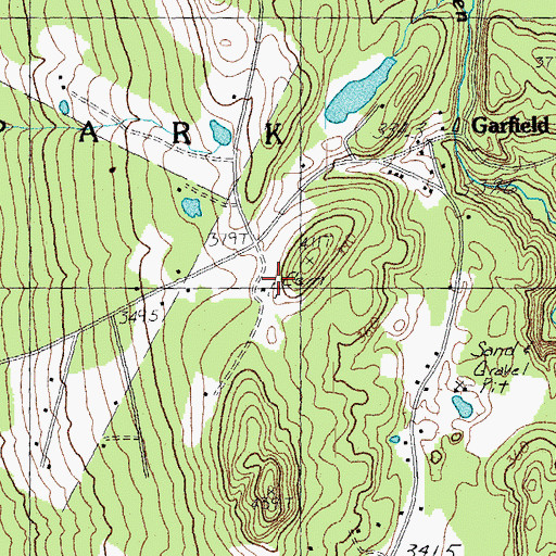 Topographic Map of Jones Cemetery, VT