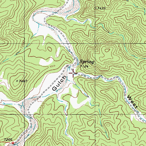 Topographic Map of West Mill Gulch, CO