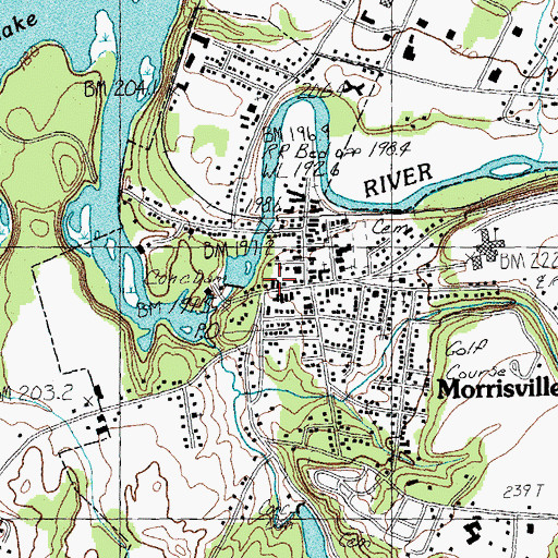 Topographic Map of Lamoille Family Center, VT