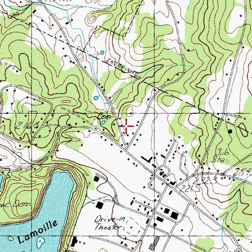 Topographic Map of Lamoille Valley Chamber of Commerce, VT