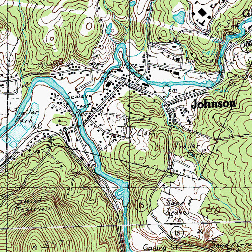 Topographic Map of Lamoille View Cemetery, VT