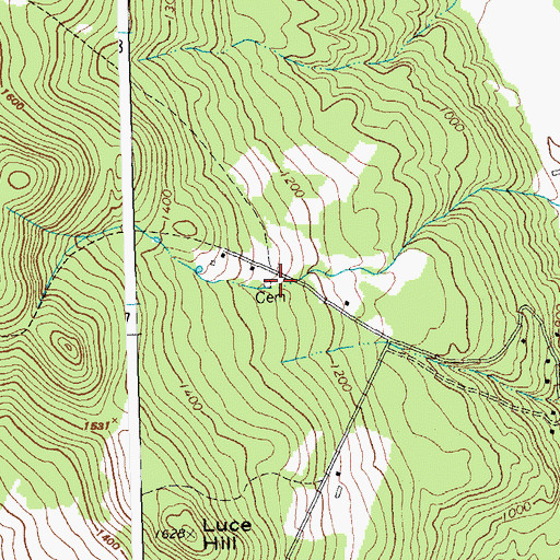 Topographic Map of Luce Hill South Cemetery, VT