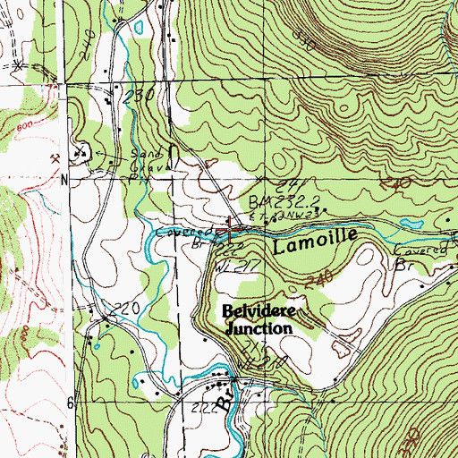 Topographic Map of Mill Covered Bridge, VT
