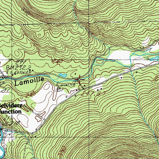 Topographic Map of Morgan Covered Bridge, VT