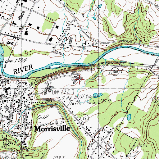 Topographic Map of Morristown Elementary School, VT
