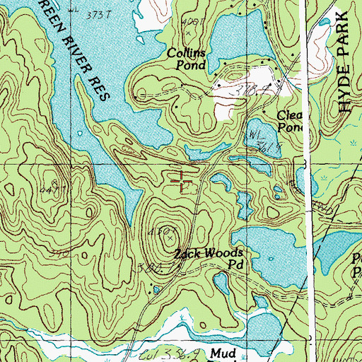 Topographic Map of Morrisville Village Forest, VT
