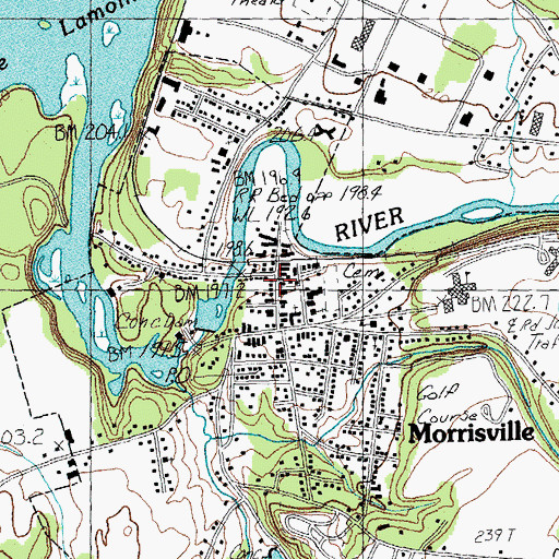 Topographic Map of Morrisville Historic District, VT