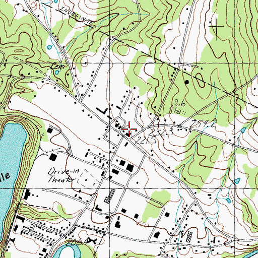 Topographic Map of Morrisville Plaza Shopping Center, VT