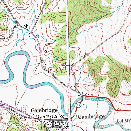 Topographic Map of Mountainview Cemetery, VT