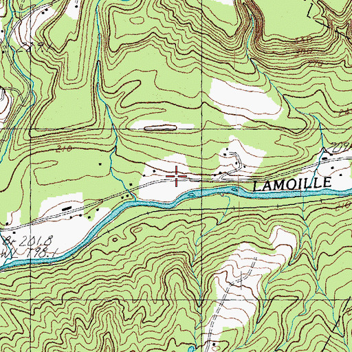Topographic Map of Mountain View Cottages and Campgrounds, VT