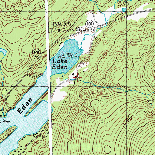 Topographic Map of Mount Norris Boy Scout Reservation, VT