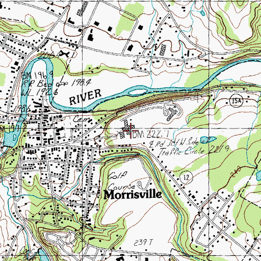 Topographic Map of Peoples Academy High School, VT