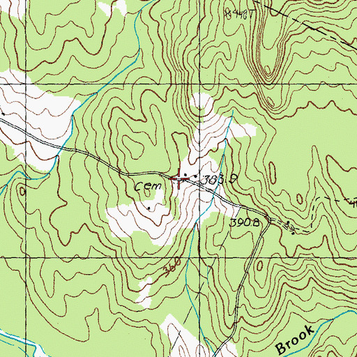 Topographic Map of Pierce Cemetery, VT