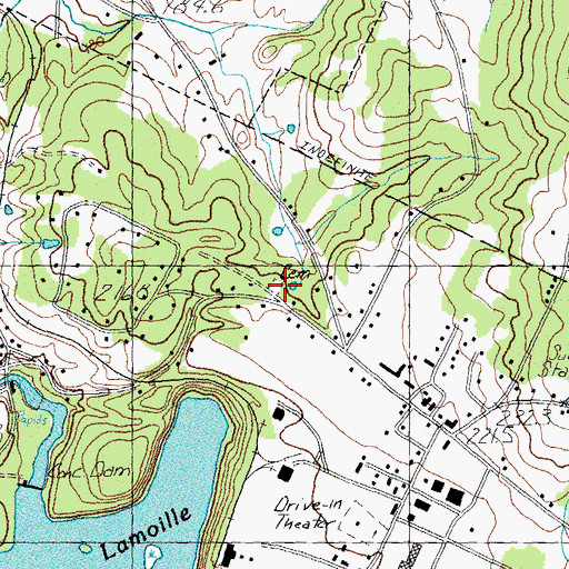 Topographic Map of Plains - Green Lawn Cemetery, VT