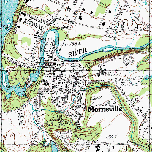 Topographic Map of Puffer United Methodist Church, VT
