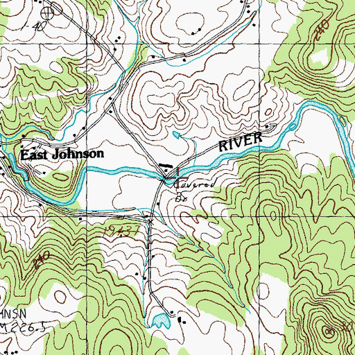 Topographic Map of Scribner Covered Bridge, VT