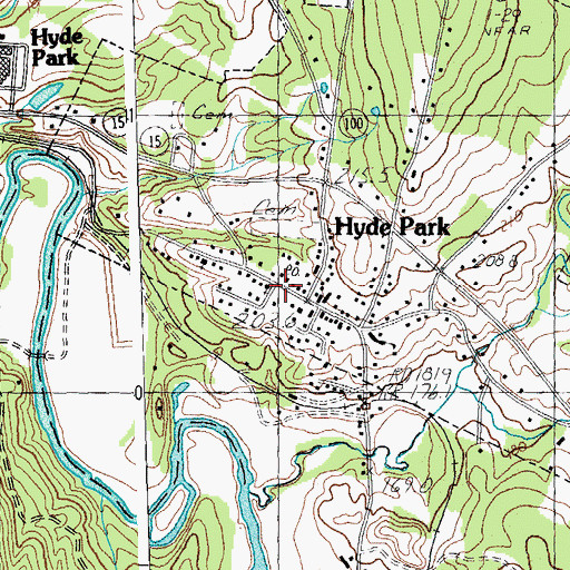 Topographic Map of Second Congregational Church, VT