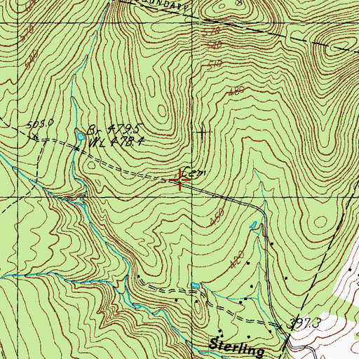 Topographic Map of Sterling Cemetery, VT