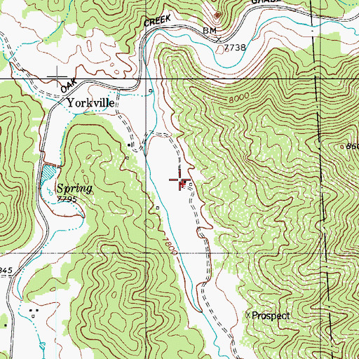 Topographic Map of Griffin Ranch, CO