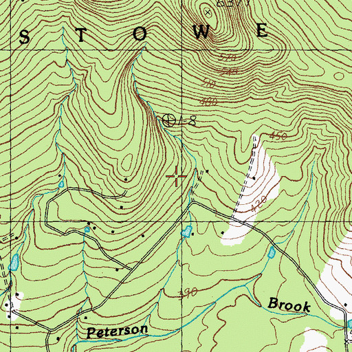 Topographic Map of Stowe Municipal Forest, VT