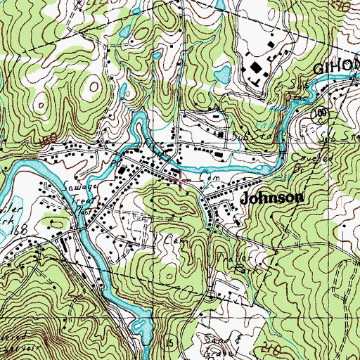 Topographic Map of Vermont Studio School, VT