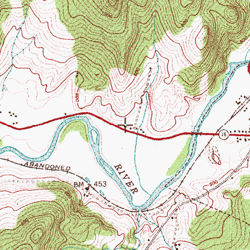 Topographic Map of Vermont Maple Outlet and Vermont Information Center, VT