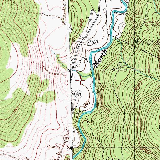 Topographic Map of Waterville Elementary School, VT