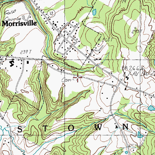 Topographic Map of Wheeler Cemetery, VT