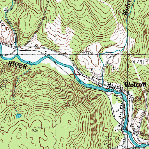 Topographic Map of Wolcott Mennonite Church, VT