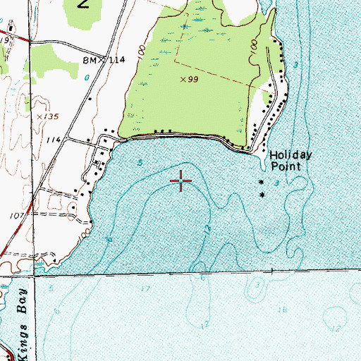 Topographic Map of Allens Bay, VT