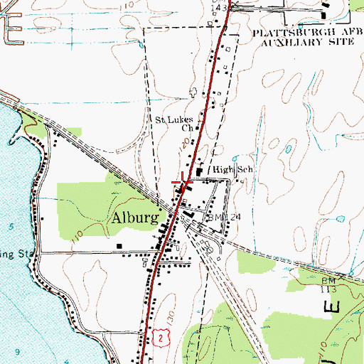 Topographic Map of Amadeus Church, VT