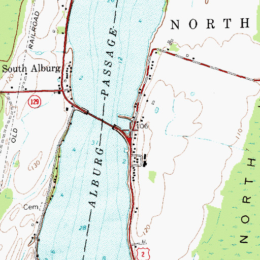 Topographic Map of Anchor Island Marina, VT