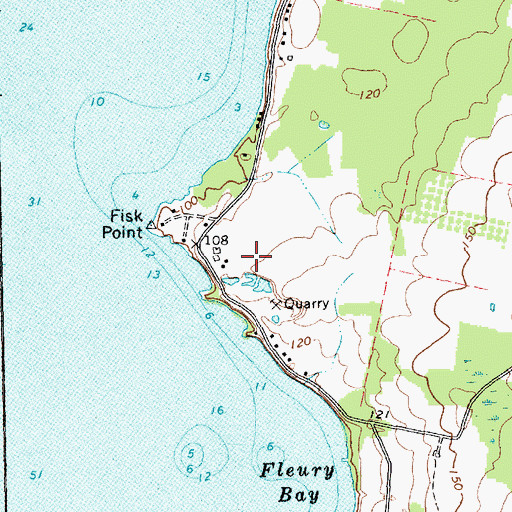 Topographic Map of Fisk Mansion (historical), VT