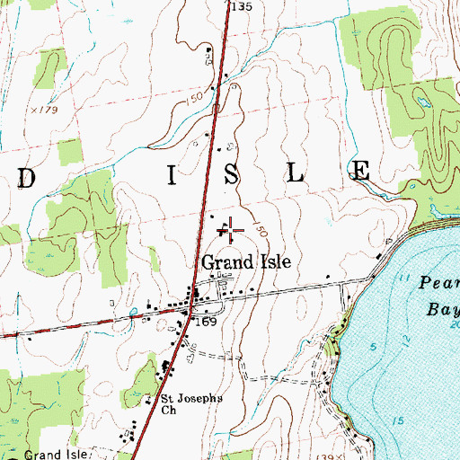 Topographic Map of Grand Isle School, VT