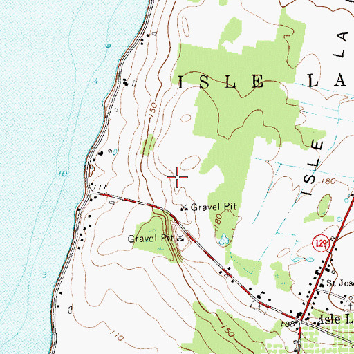 Topographic Map of Isle La Motte Elementary School, VT