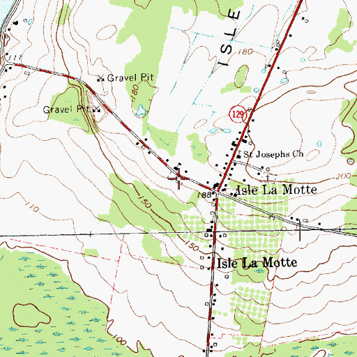 Topographic Map of North Cemetery, VT