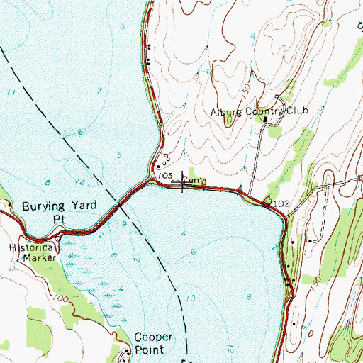 Topographic Map of Reynolds McGregor Cemetery, VT