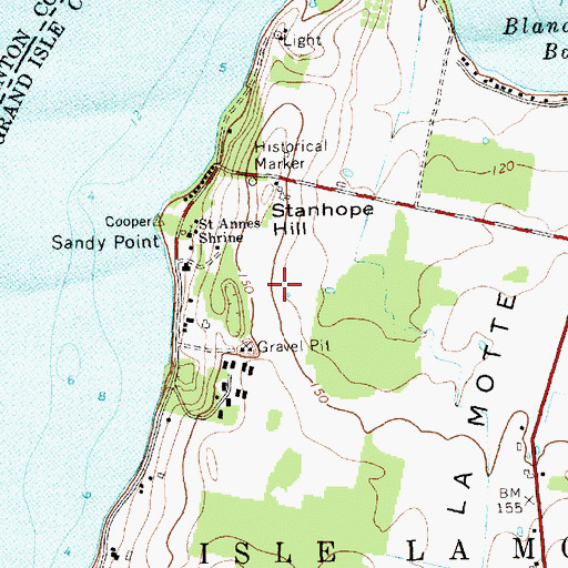 Topographic Map of Sacred Heart Camp (historical), VT