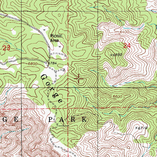 Topographic Map of Gorge Hills, CO
