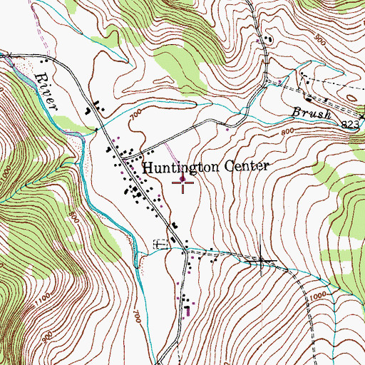 Topographic Map of Brewster Pierce Memorial School, VT