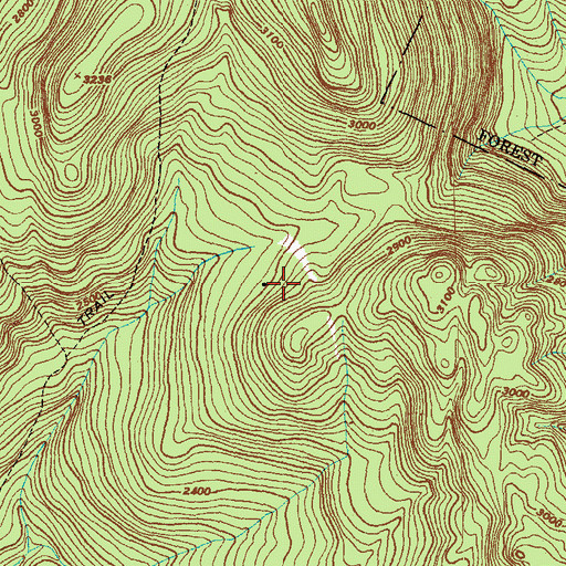 Topographic Map of Bryant Lodge, VT