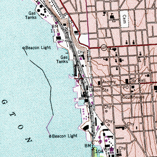 Topographic Map of Burlington Community Boathouse, VT