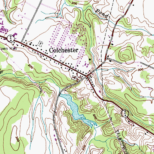 Topographic Map of Center Cemetery, VT