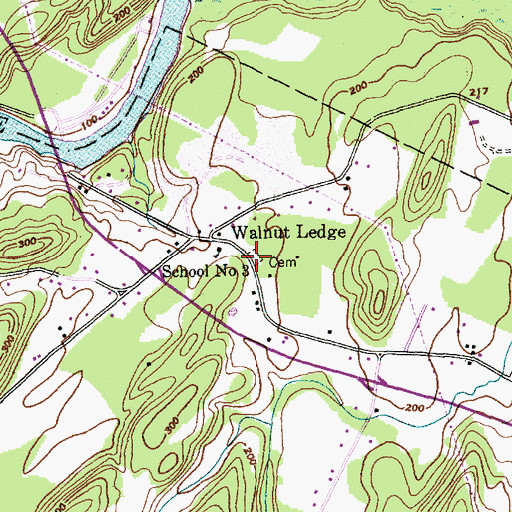 Topographic Map of Champlain Cemetery, VT