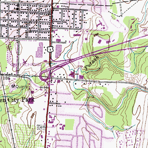 Topographic Map of Chittenden Regional Correctional Facility - South Burlington, VT