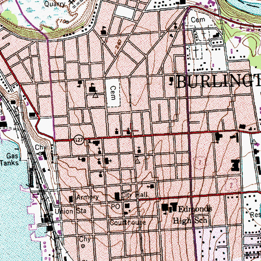 Topographic Map of Christian Science Reading Room, VT