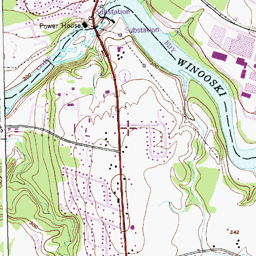 Topographic Map of Church of the Nazarene, VT